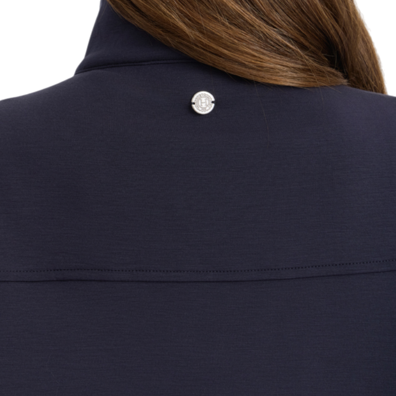 Harcour - Sweat col zippé manches longues femme Cassandre marine