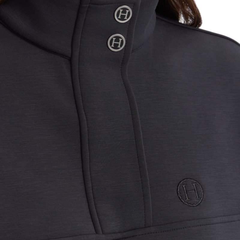 Harcour - Sweat col zippé manches longues femme Cassandre noir