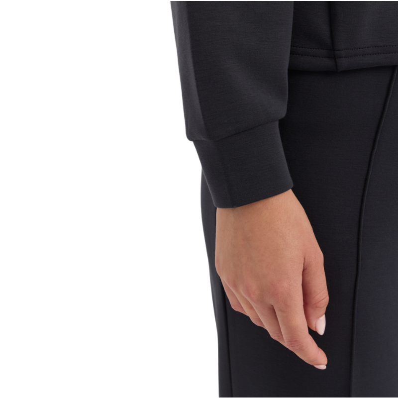 Harcour - Sweat col zippé manches longues femme Cassandre noir