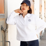 Harcour - Sweat manches longues femme Alisson blanc | - Ohlala