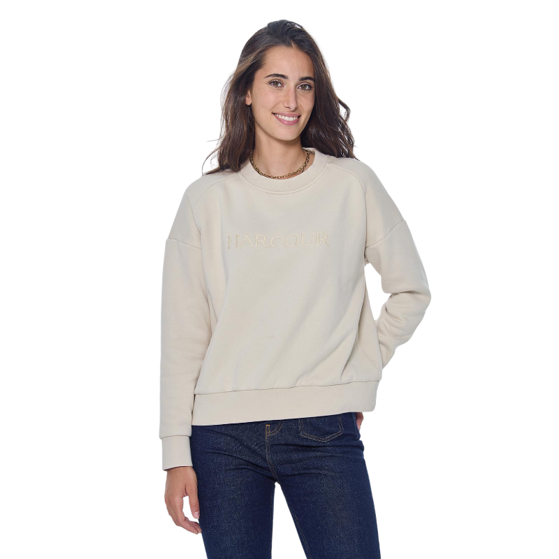 Harcour - Sweat manches longues femme Sirius ivoire