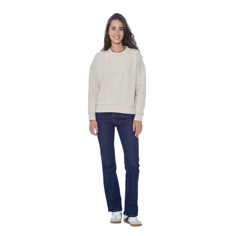 Harcour - Sweat manches longues femme Sirius ivoire