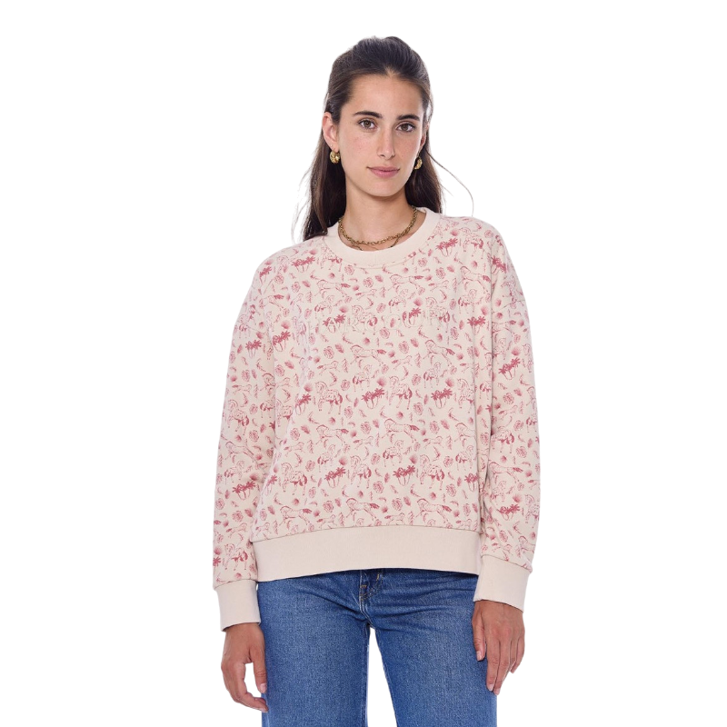 Harcour - Sweat manches longues femme Sirius jouy rose