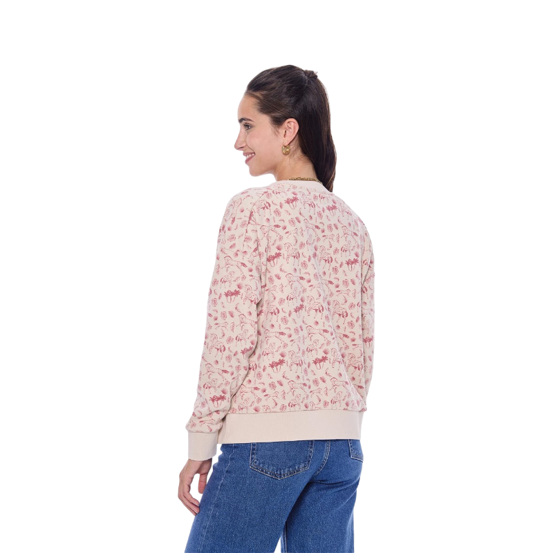 Harcour - Sweat manches longues femme Sirius jouy rose