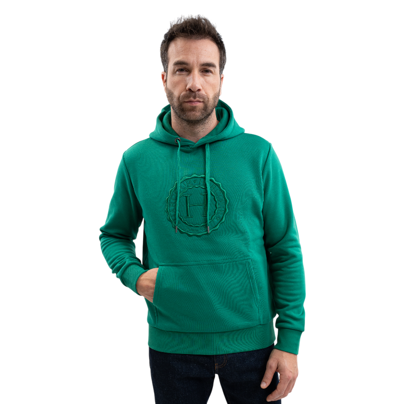 Harcour - Sweat manches longues unisexe Samy emerald green