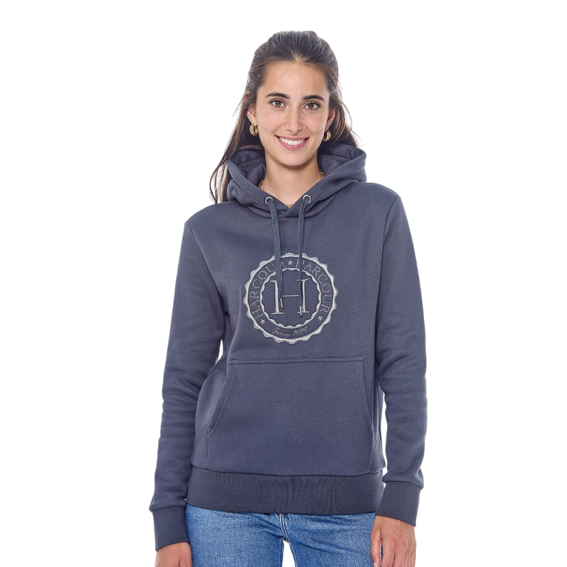 Harcour - Sweat manches longues unisexe Samy gris anthracite