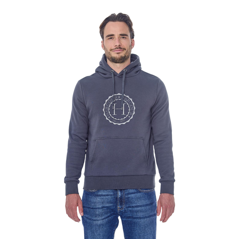 Harcour - Sweat manches longues unisexe Samy gris anthracite