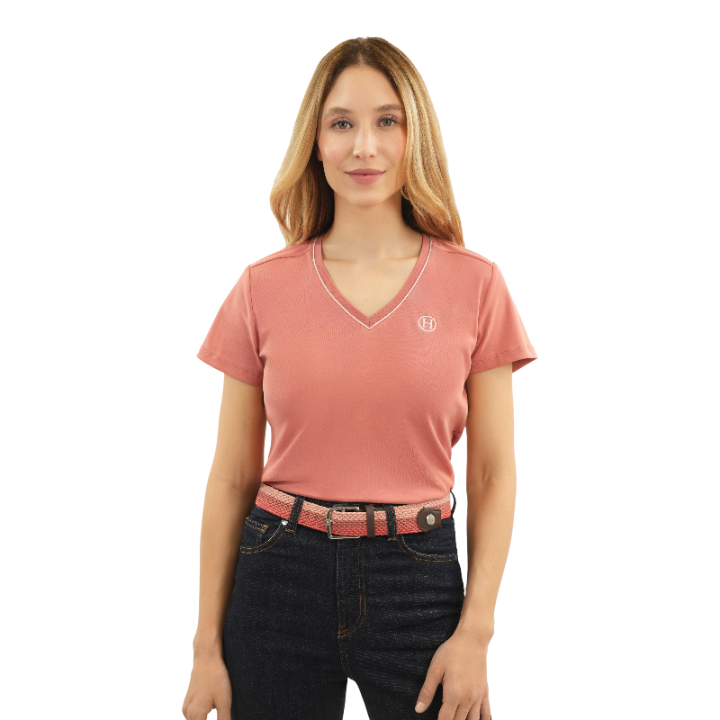 Harcour - Dames T-shirt korte mouwen Berenice rose aurore | - Ohlala