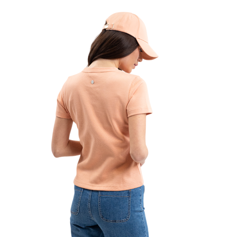 Harcour - T-shirt manches courtes femme Telma abricot
