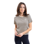 Harcour - Dames T-shirt korte mouwen Tzimi lin/ marine | - Ohlala