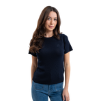 Harcour - Dames T-shirt korte mouwen Tzimi marine | - Ohlala