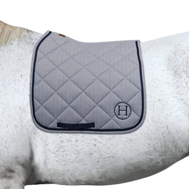 Harcour - Tapis de dressage Charma chevron/ marine