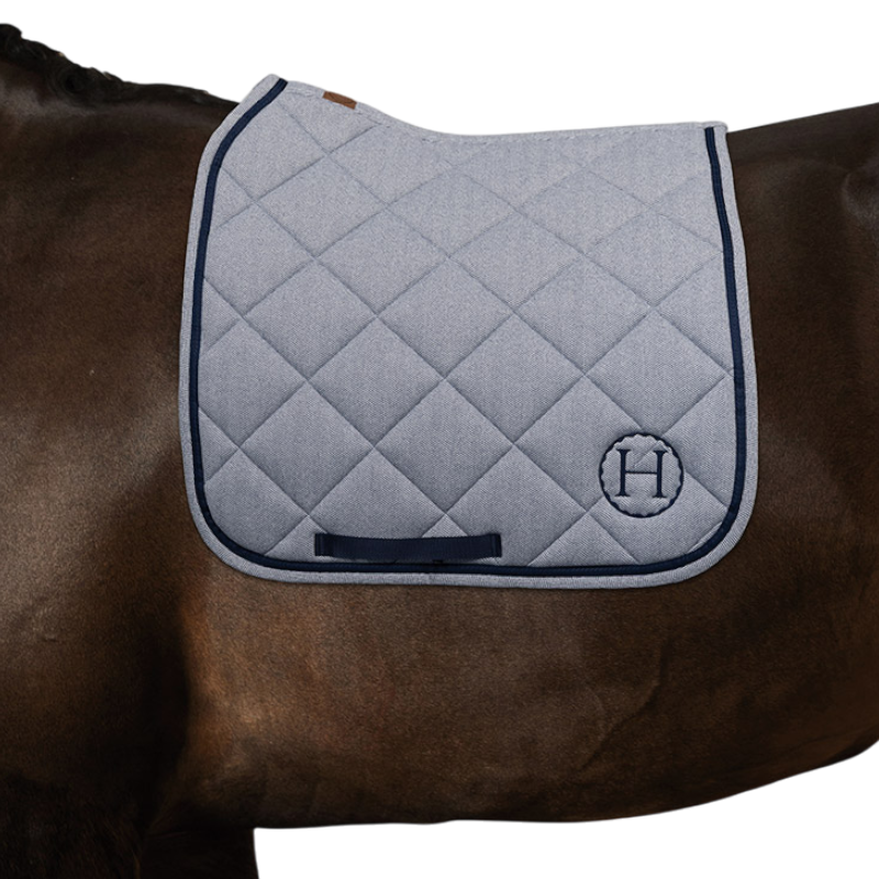 Harcour - Tapis de dressage Charma chevron/ marine