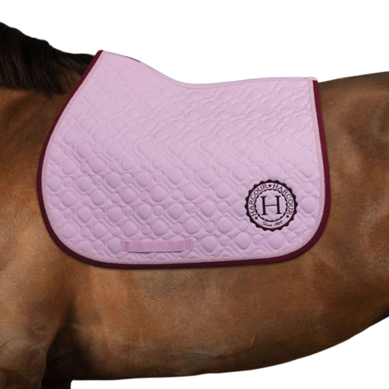 Harcour - Tapis de selle Cadence rose poudré