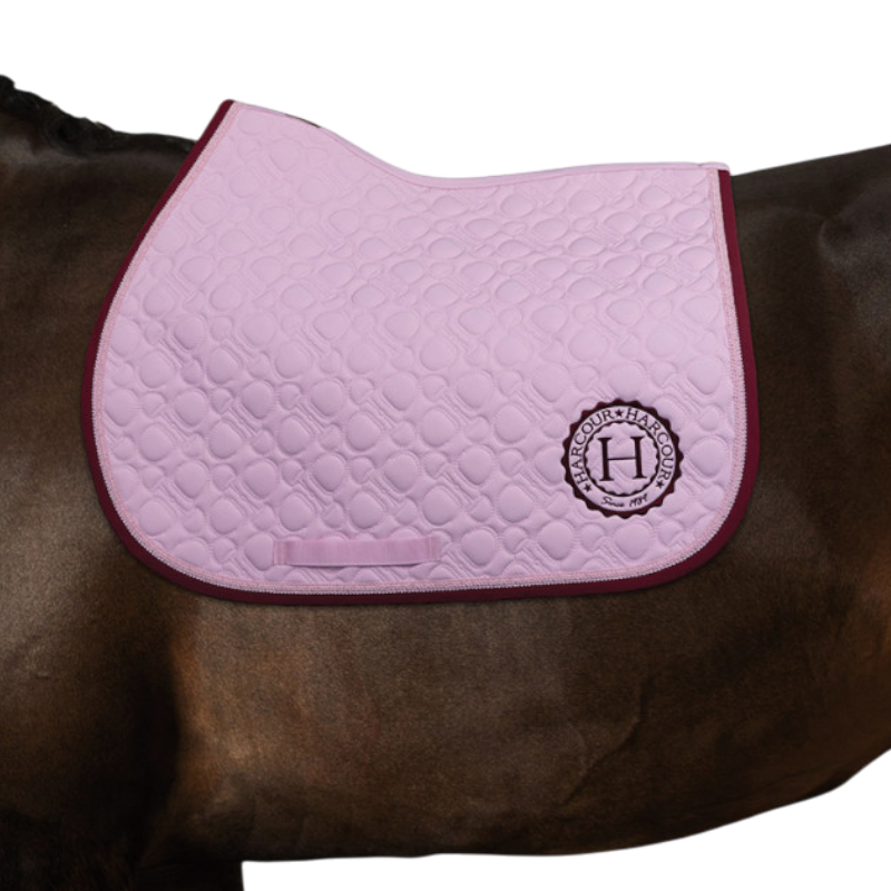 Harcour - Tapis de selle Cadence rose poudré
