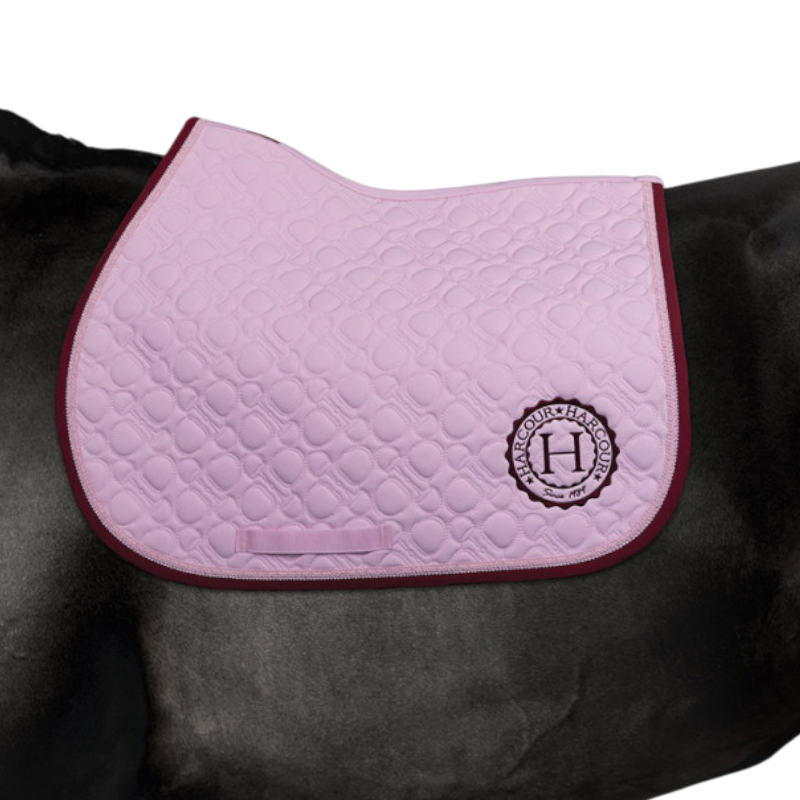 Harcour - Tapis de selle Cadence rose poudré