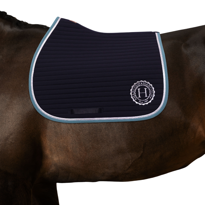 Harcour - Tapis de selle Karembar marine/ peacock | - Ohlala