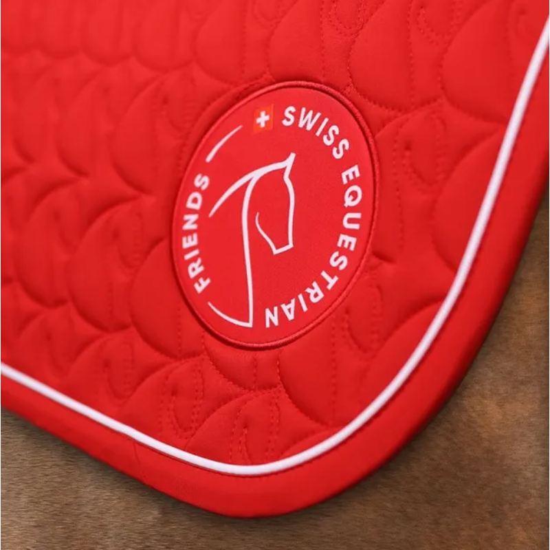 Harcour - Tapis de dressage Paradiso Swiss Equestrian Friends rouge