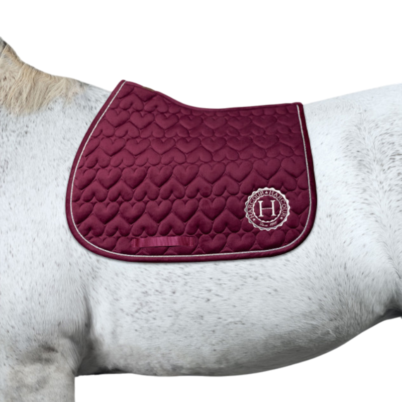 Harcour - Tapis de selle Valentine bordeaux