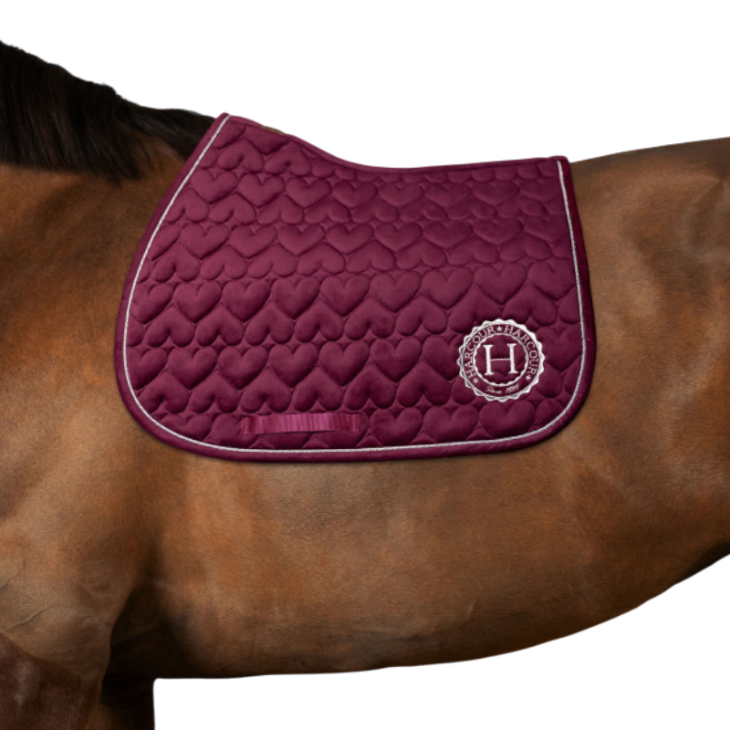 Harcour - Tapis de selle Valentine bordeaux