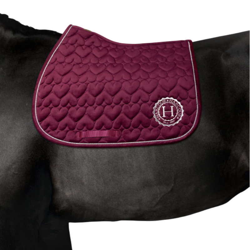 Harcour - Tapis de selle Valentine bordeaux