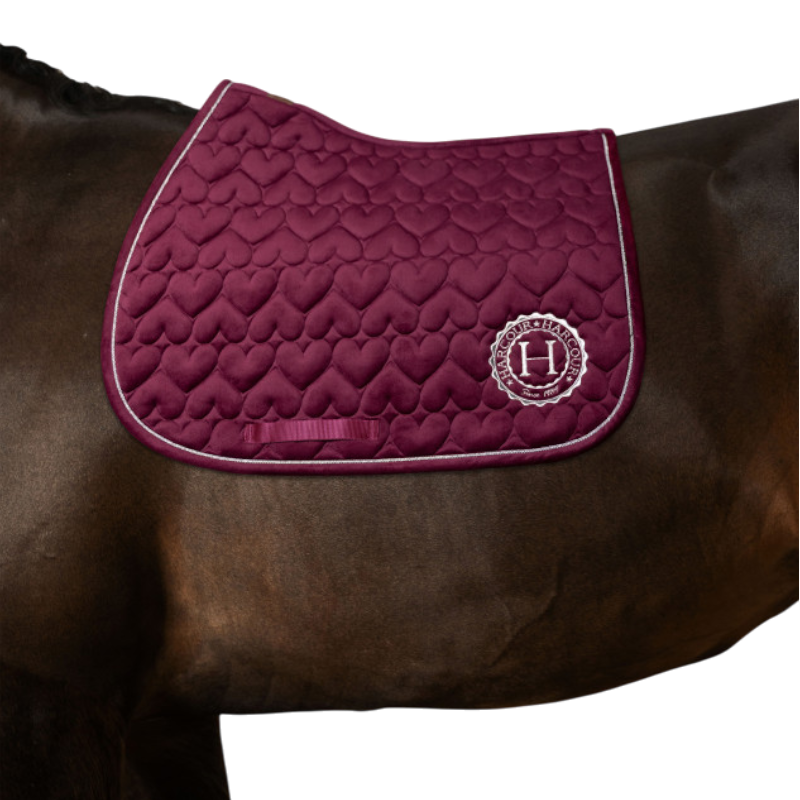 Harcour - Tapis de selle Valentine bordeaux