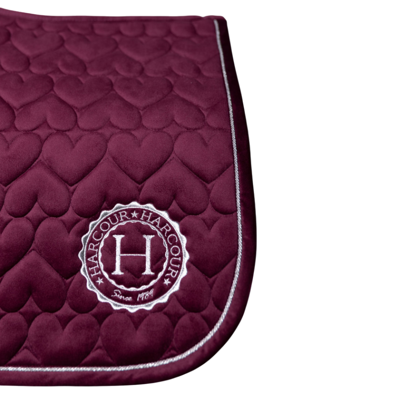 Harcour - Tapis de selle Valentine bordeaux