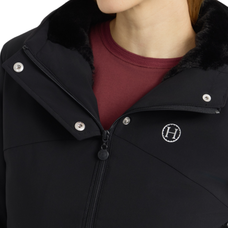 Harcour - Veste chaude manches longues femme Siam noir