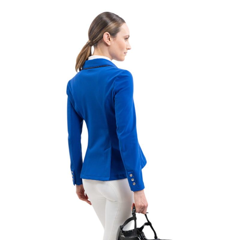 Harcour - Veste de concours femme Aura bleu électrique