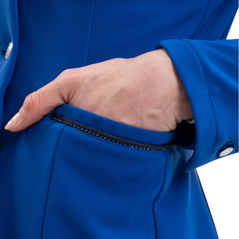 Harcour - Veste de concours femme Aura bleu électrique