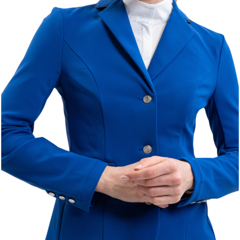 Harcour - Veste de concours femme Aura bleu électrique