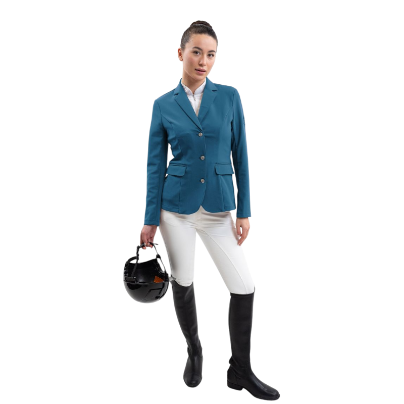 Harcour - Veste de concours femme Jismy bleu lagon