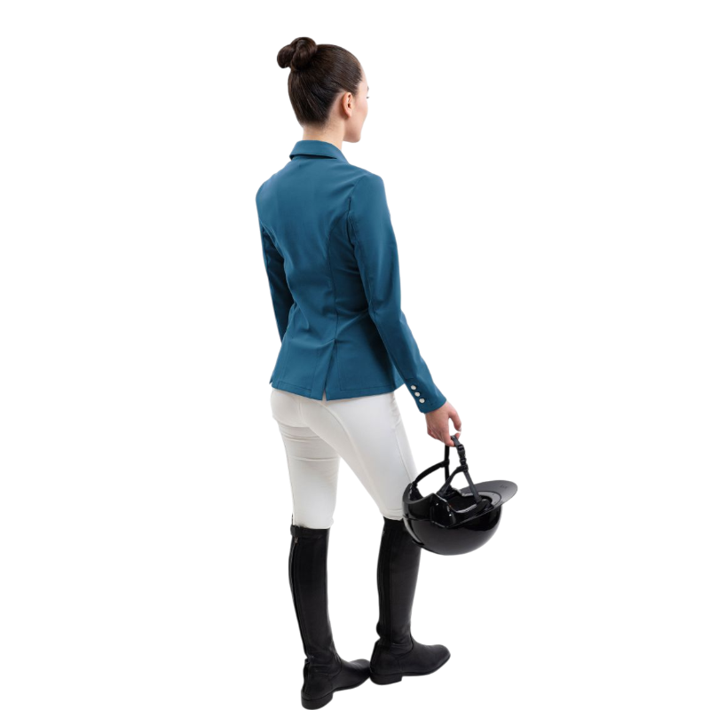 Harcour - Veste de concours femme Jismy bleu lagon