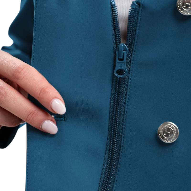 Harcour - Veste de concours femme Jismy bleu lagon