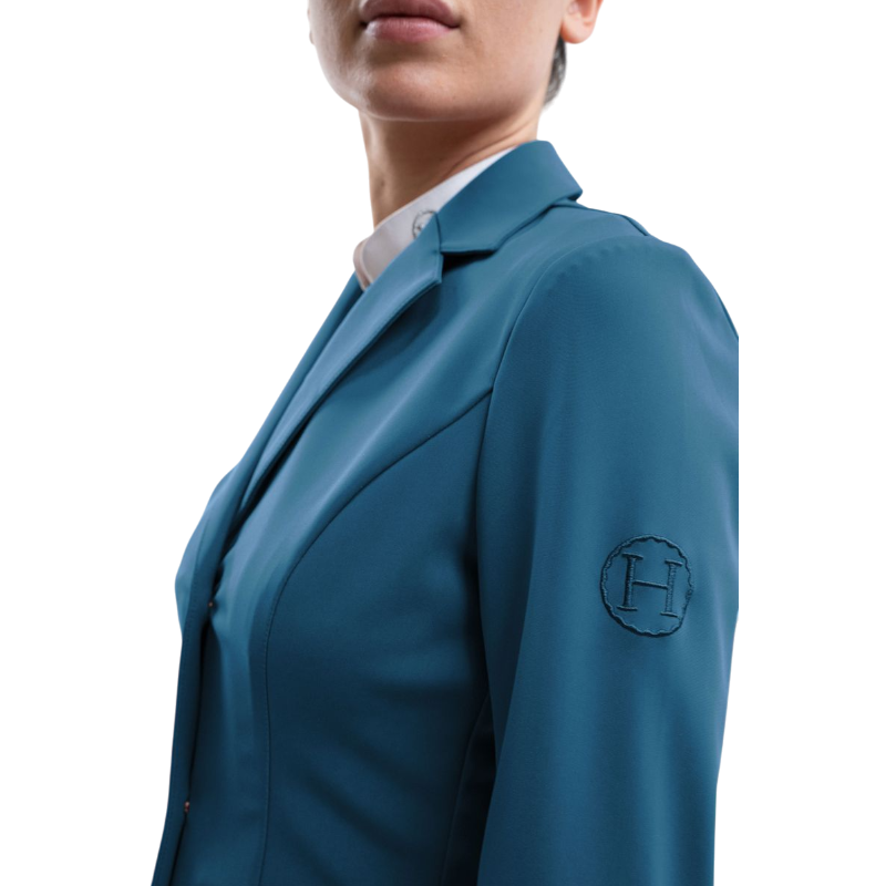 Harcour - Veste de concours femme Jismy bleu lagon