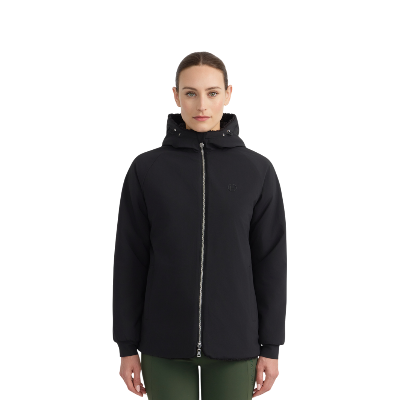 Harcour - Veste polaire réversible manches longues femme Coline noir