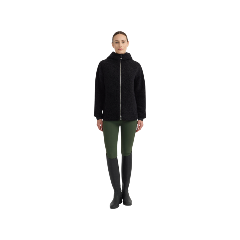 Harcour - Veste polaire réversible manches longues femme Coline noir