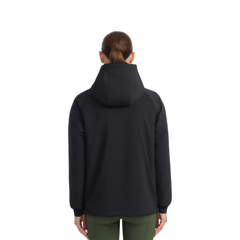 Harcour - Veste polaire réversible manches longues femme Coline noir