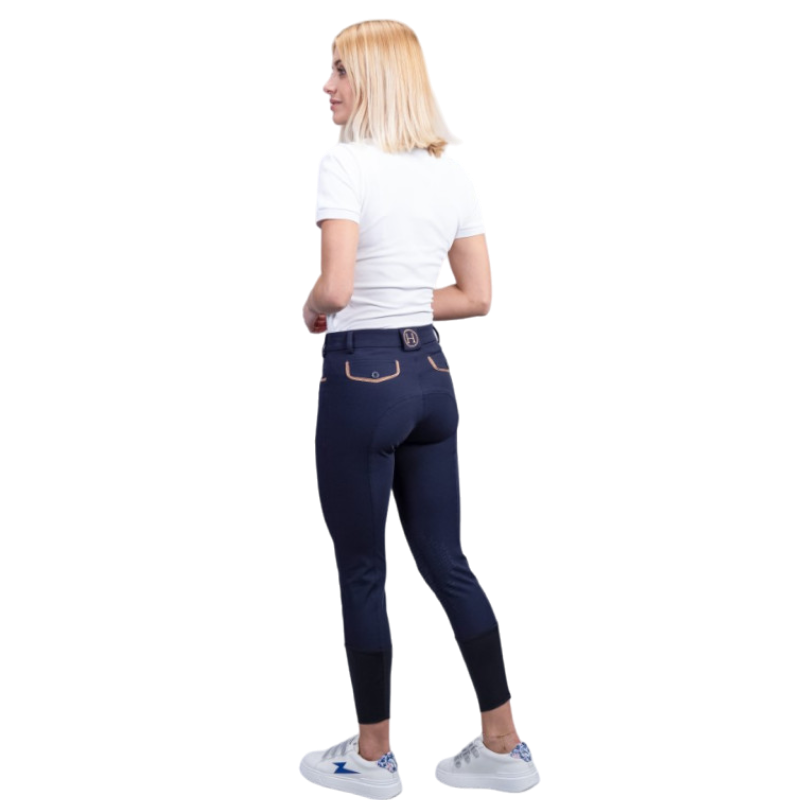 Harcour - Pantalon d'équitation femme Jaltika marine/ rose gold | - Ohlala