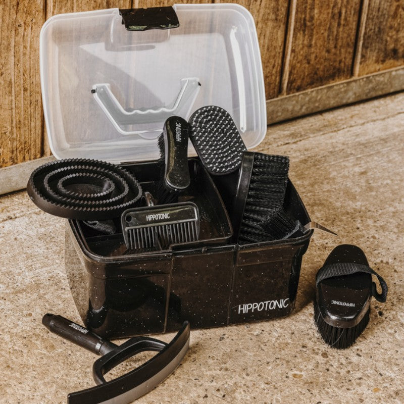 Hippotonic - Coffre de pansage pailleté noir