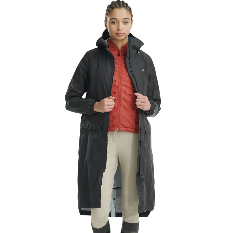 Horse Pilot - Blouson long imperméable femme Raintech noir | - Ohlala