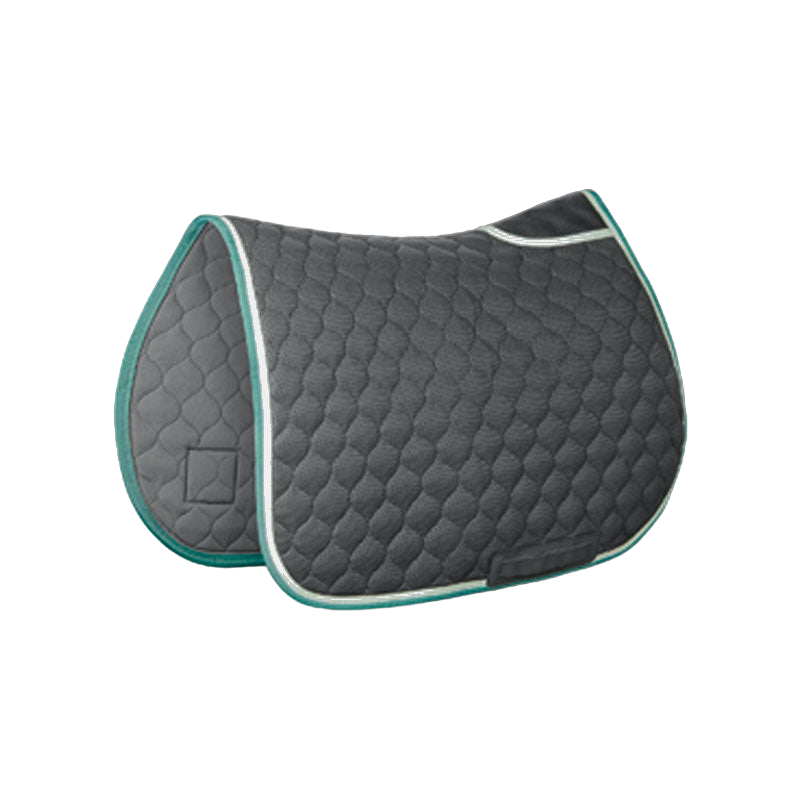 Horse Pilot - Tapis de selle mesh gris/ vert marrocain | - Ohlala