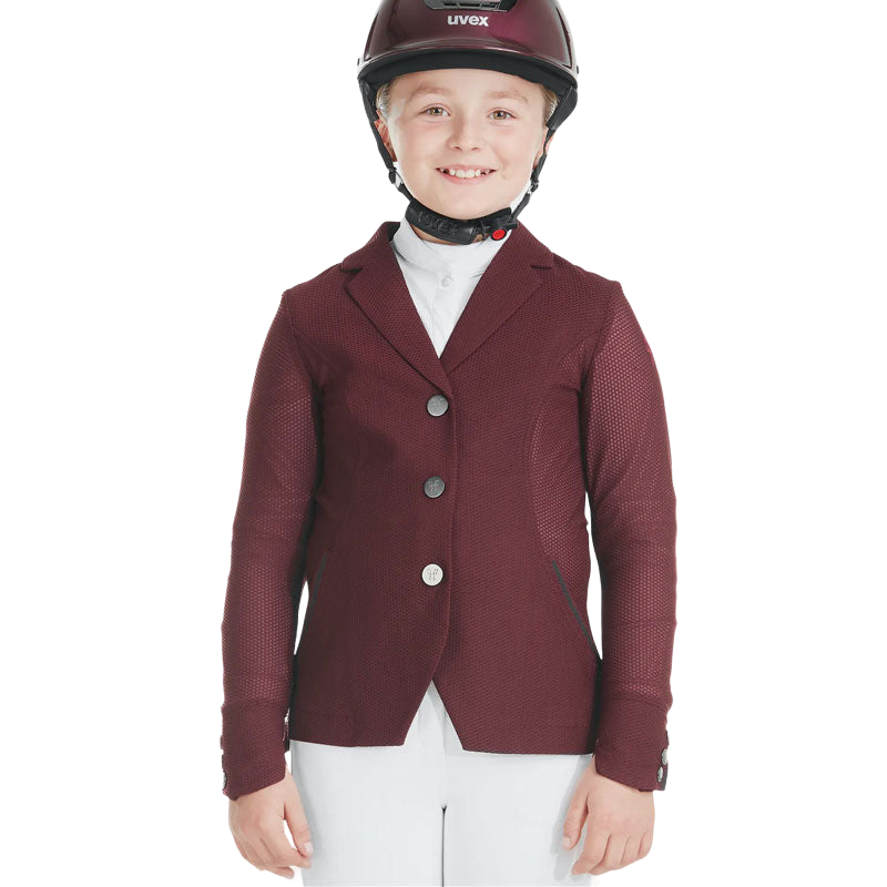 Horse Pilot - Veste de concours fille Aeromesh bordeaux