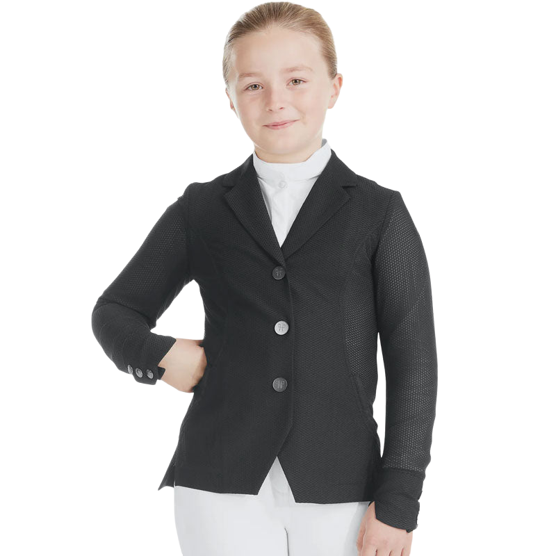 Horse Pilot - Veste de concours fille Aeromesh noir