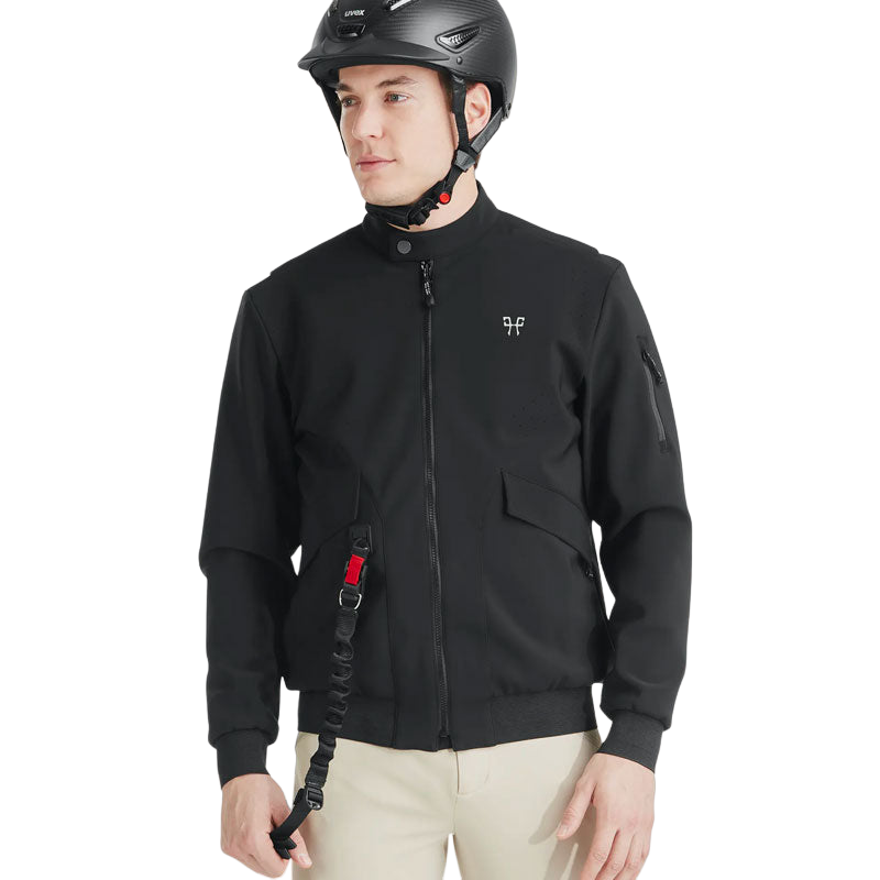 Horse Pilot - Veste manches longues homme Teddy noir | - Ohlala