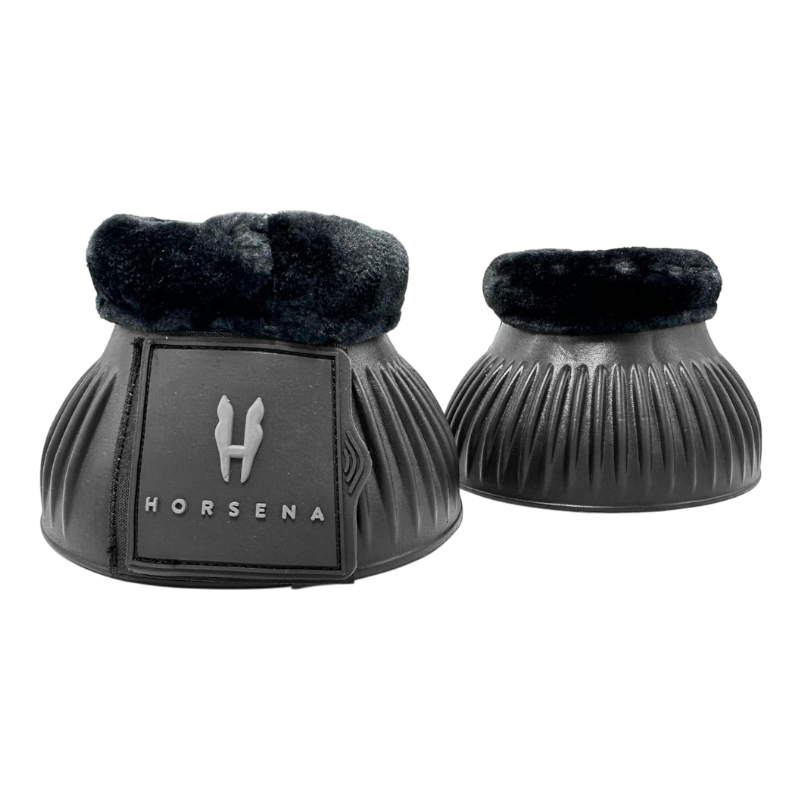 Horsena - Cloches en mouton synthétique noir
