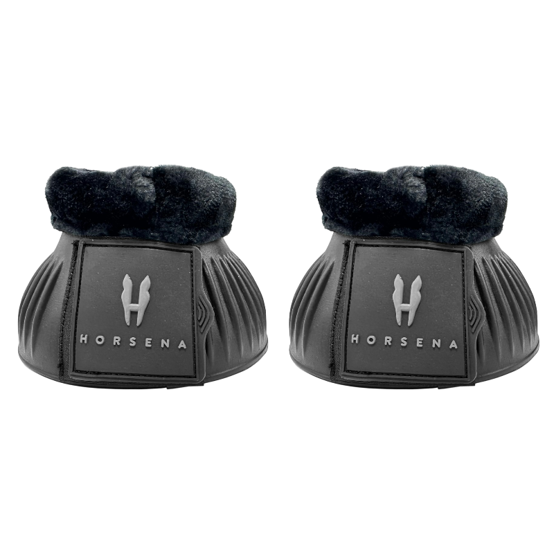 Horsena - Cloches en mouton synthétique noir