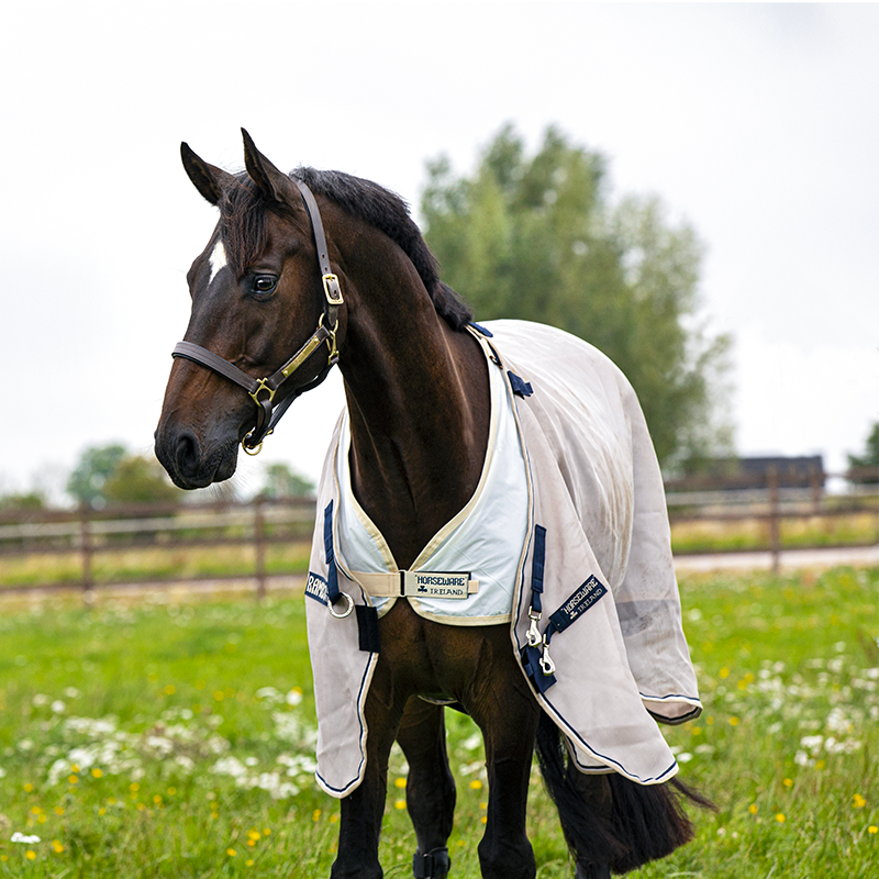 Horseware - Doublure imperméable pour couverture anti-mouches blanche | - Ohlala