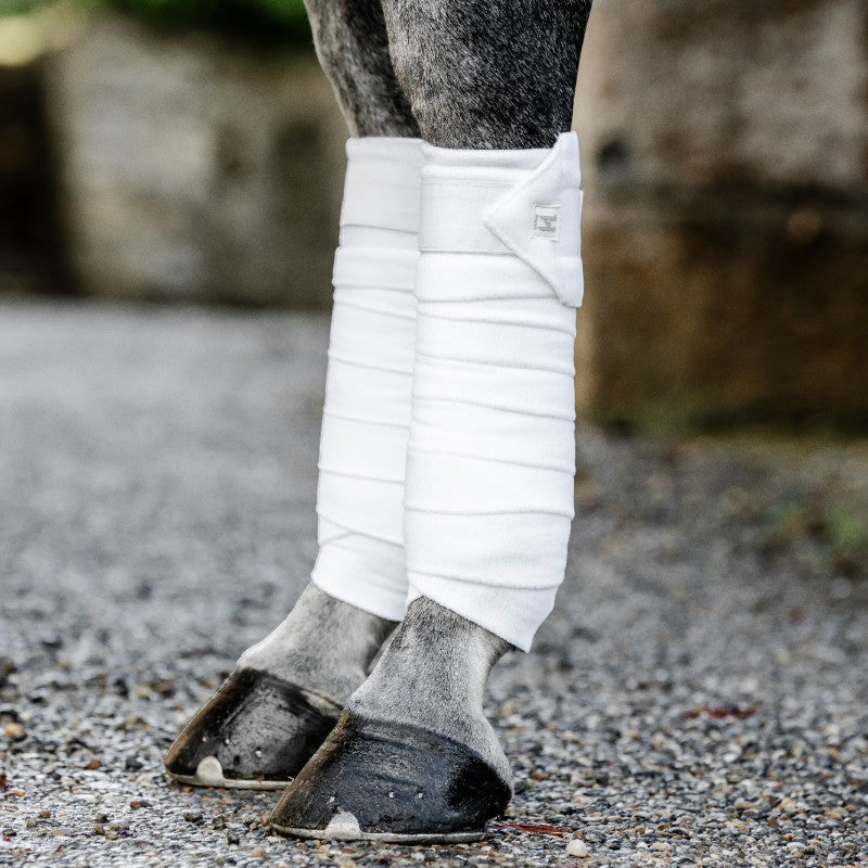 Horseware - Bandes de polo Fleece blanc