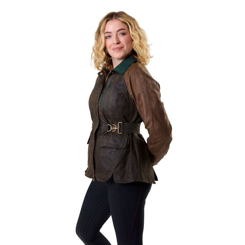 Horseware - Blouson manches longues femme 40 Year Wax heritage bay/ rambo green